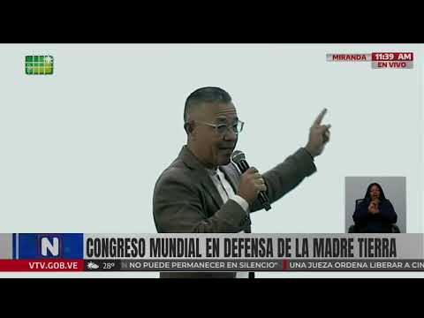 Ernesto Villegas en el Congreso Mundial en Defensa de la Madre Tierra, 9 octubre de 2025