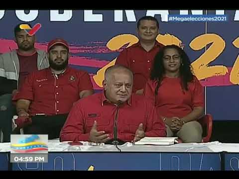 Diosdado Cabello, rueda de prensa del Comando de Campaña del PSUV, 21 de noviembre a las 5:00 PM