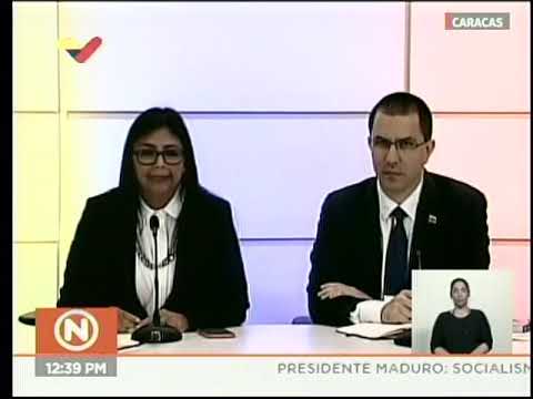 Delcy Rodríguez y Jorge Arreaza sobre cierre de frontera con Aruba, Bonaire y Curazao