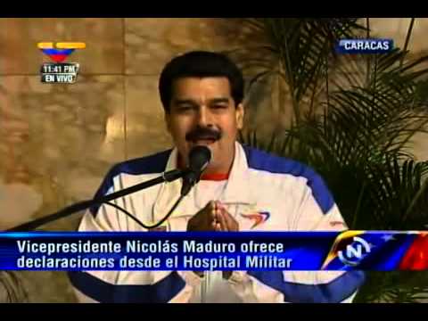Rueda de prensa de Maduro desde Hospital Militar tras 5 horas de reunión de trabajo con Chávez