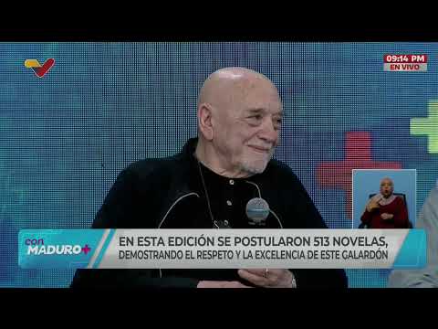Maduro con Vicente Battista, ganador del Premio Internacional Rómulo Gallegos 2025