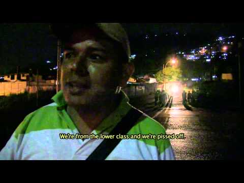Venezuelan Community Pie del Tiro Confronts Protestors, Barricades