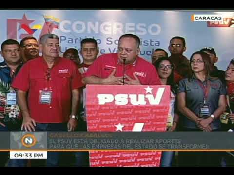 IV Congreso PSUV: Rueda de prensa de Diosdado Cabello este domingo 29 en la noche