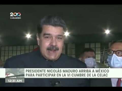 Presidente Maduro llega a México para Cumbre de CELAC, 17 septiembre 2021