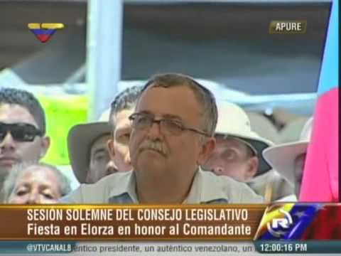 Sesión del Consejo Legislativo en Elorza, discurso de Wilmar Castro Soteldo
