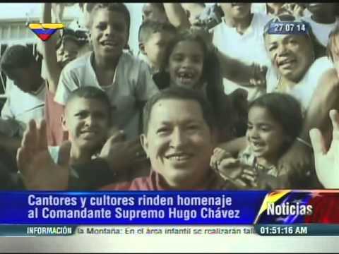Ana Cecilia Loyo, Baradaco y niños le cantan a Chávez en Cuartel de la Montaña a sus 60 años