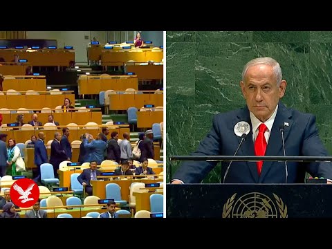 UN delegates walk out of Netanyahu&#039;s speech