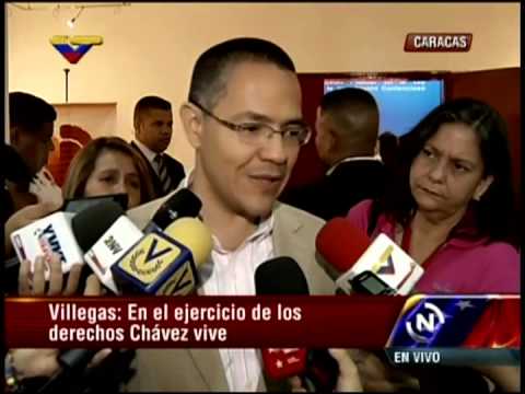 Ernesto Villegas y Gabriela Ramírez en el Seminario Derechos Humanos, Legado de Hugo Chávez