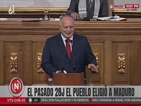 Diosdado Cabello presenta en la Asamblea Nacional informe sobre planes terroristas desmantelados