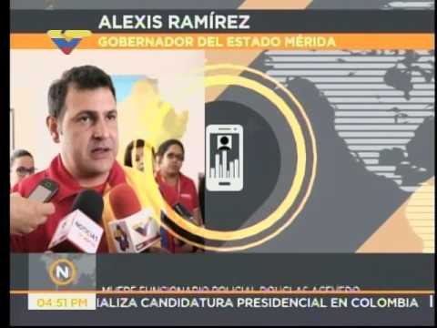 Gobernador Alexis Ramírez informa de un policía muerto por ataque de opositores en Mérida