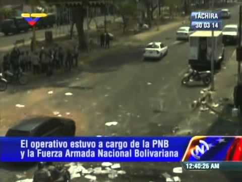 San Cristóbal: Guardia Nacional y PNB retiran barricadas y recuperan control