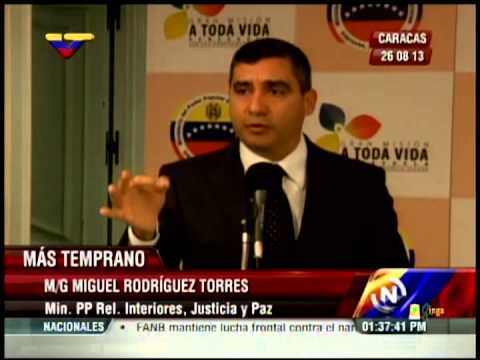 Miguel Rodríguez Torres anuncia captura de dos sicarios colombianos en plan magnicida