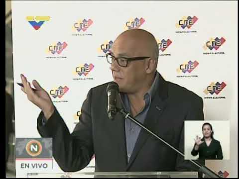 Ministro Jorge Rodríguez, rueda de prensa, 22 noviembre 2017