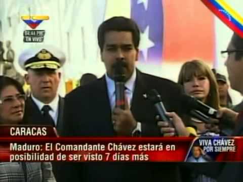 Maduro anuncia que Chávez estará 7 días más en capilla ardiente y luego será embalsamado