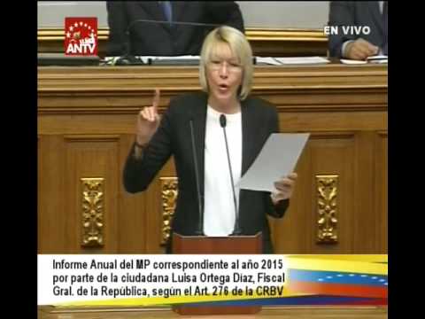 Informe de Gestión de Fiscal General Luisa Ortega Díaz, ante Asamblea Nacional