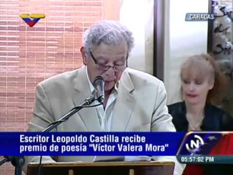 Ministro Iturriza entrega Premio de Poesía Víctor Valera Mora a Leopoldo Castilla