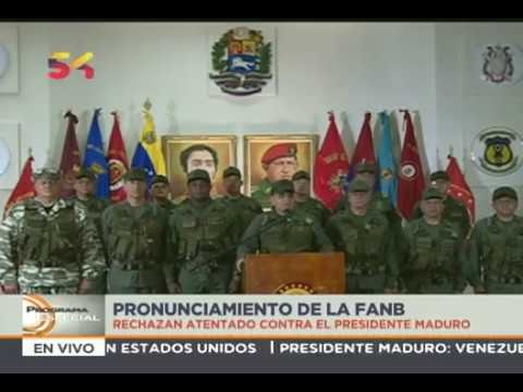 Pronunciamiento completo del Alto Mando Militar tras atentado contra Nicolás Maduro, 5 agosto 2018