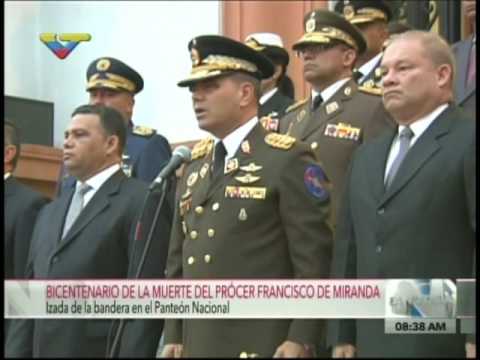 Vladimir Padrino López en actos por 200 años de muerte de Francisco de Miranda