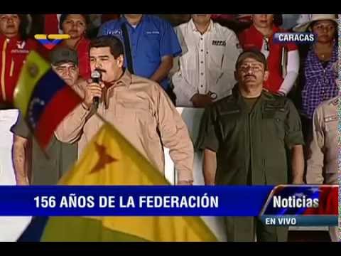 Acto completo con Presidente Nicolás Maduro e Historiados Luis Pellicer, 156 años Guerra Federal