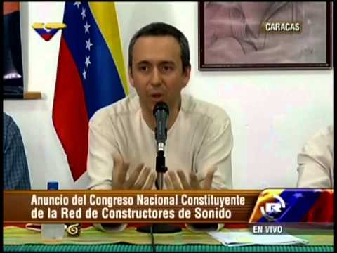Ministro Fidel Barbarito en la Constituyente de Red de Constructores de Sonido