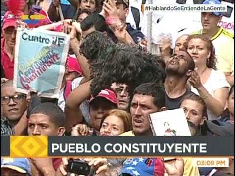 Diosdado Cabello desde tarima de marcha apoyando Constituyente, 8 mayo 2017