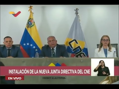 Elvis Amoroso, nuevo Presidente del CNE de Venezuela, da declaraciones: 25 agosto 2023