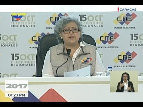 Tibisay Lucena, presidenta del CNE a la 1:23 pm: 99,92% de mesas están abiertas