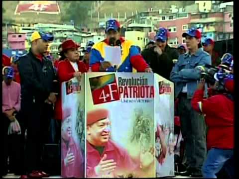 Nicolás Maduro lee este 4 de Febrero de 2013 carta enviada por el Presidente Hugo Chávez
