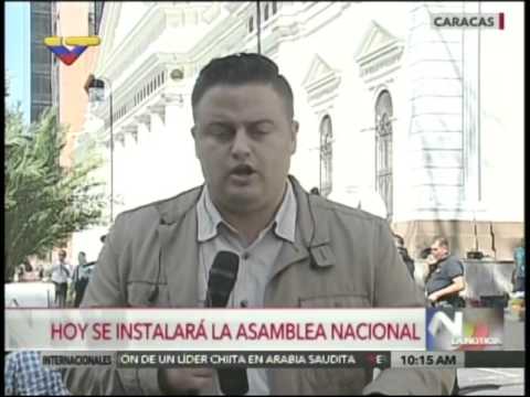 Llega Ramos Allup al Parlamento para la juramentación, 5 enero 2016