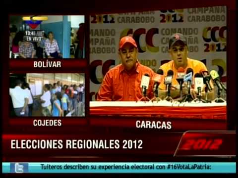 Rueda de prensa de Jorge Rodríguez a las 10:45 am este 15 de diciembre de 2012