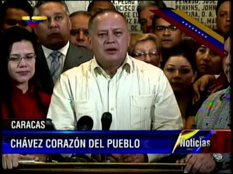 Palabras completas de Diosdado Cabello tras la muerte del Presidente Chávez