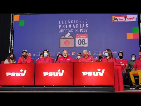 Primeros resultados de elecciones primarias del PSUV, leídos por Diosdado Cabello este 9 agosto 2021