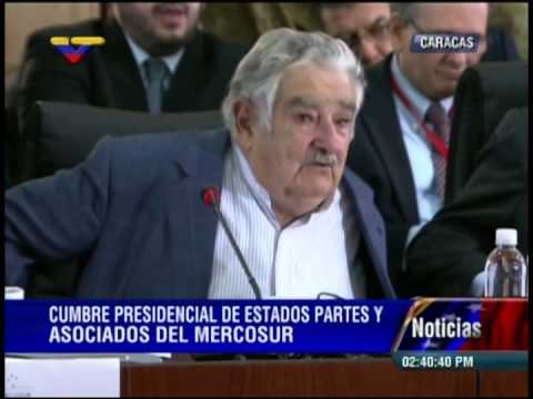 José Pepe Mujica este 29 de julio en la Cumbre de Mercosur en Caracas
