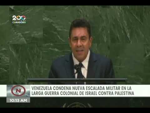 Samuel Moncada en la ONU: Venezuela condena bombardeos israelíes contra pueblo palestino