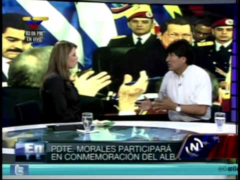 Entrevista al Presidente Evo Morales en Telesur este sábado 15 de diciembre