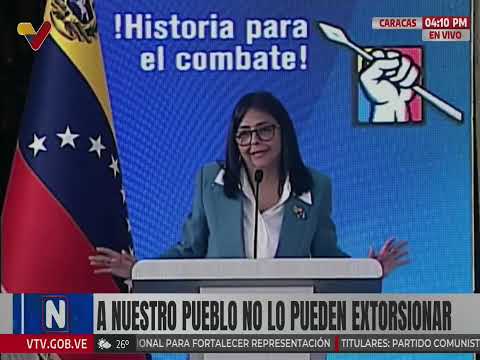 Delcy Rodríguez en la entrega de los Premios Nacionales de Historia, 20 de noviembre de 2025