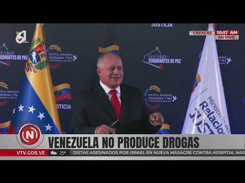 Diosdado Cabello, rueda de prensa: lucha antidrogas y envío de 15.000 efectivos a Zulia y Táchira