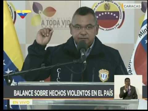 Nestor Reverol informa causa de la muerte de Armando Cañizales y estado de arrollado por tanqueta