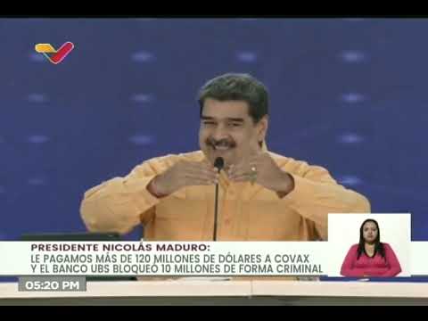 Maduro exige a Biden detener el bloqueo a recursos destinados a vacunas contra Covid-19