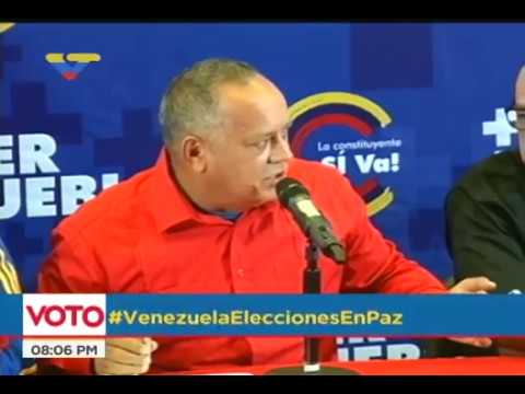 Diosdado Cabello, rueda de prensa este 30 de julio tras elecciones constituyentes
