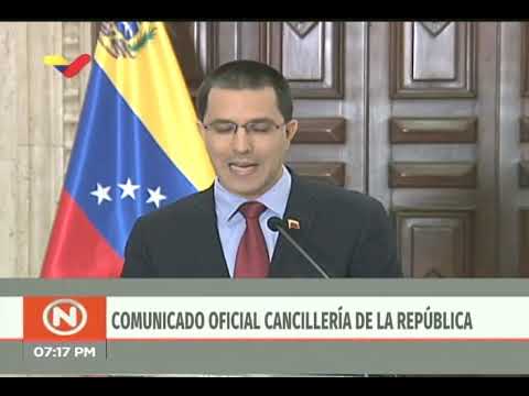 Canciller venezolano Jorge Arreaza ante posición del Grupo de Lima, 4 enero 2018