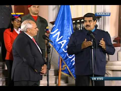 Presidente Nicolás Maduro con Ernesto Samper, Secretario General de Unasur