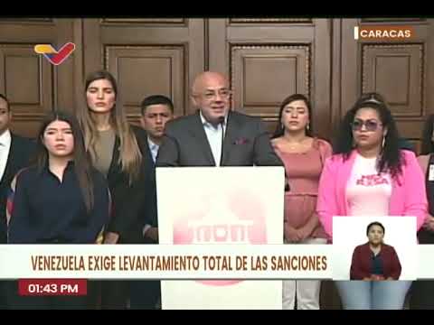 Jorge Rodríguez responde a Antony Blinken sobre amenazas de eliminar levantamiento de sanciones