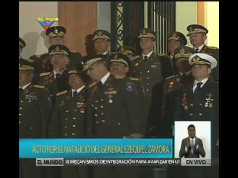 Bicentenario de Ezequiel Zamora. Actos completos en el Panteón Nacional