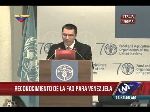 Vicepresidente venezolano Jorge Arreaza, discurso completo en la FAO