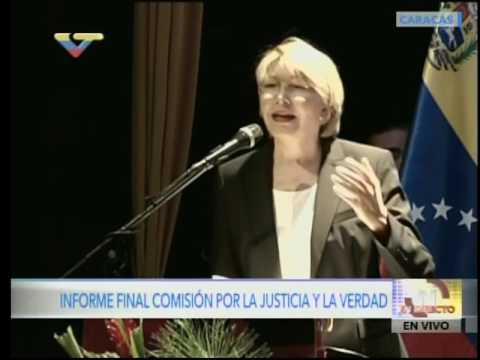 Discurso de Luisa Ortega Díaz, presentación Informe Final de Comisión por la Justicia y la Verdad