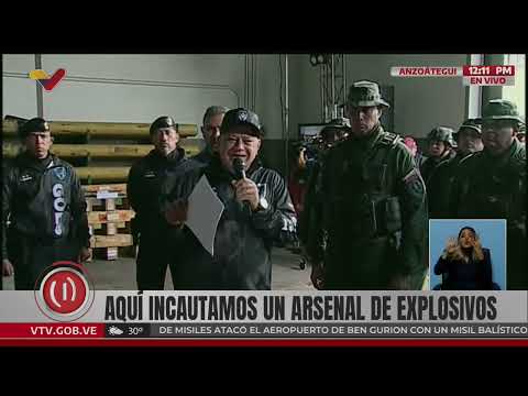Diosdado Cabello sobre 1.500 kgs de explosivos hallados en Anzoátegui, 14 de agosto de 2025