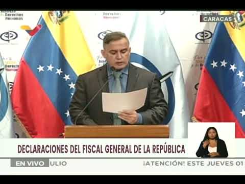 Fiscal General Tarek William Saab, 1 julio 2021: Detención de funcionarios Inti Guárico
