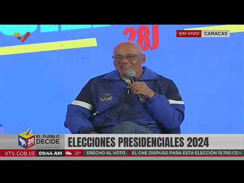 Jorge Rodríguez, rueda de prensa desde el Comando de Campaña, 28 julio 2024, 9:00 AM