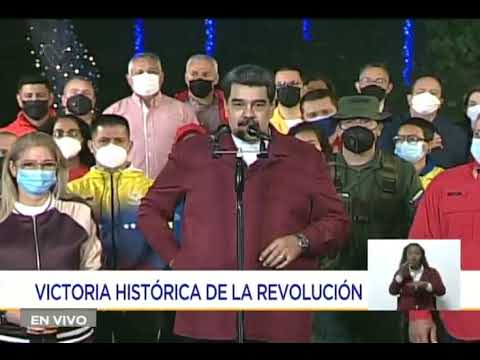 Maduro tras emitirse primeros resultados de megaelecciones regionales 2021